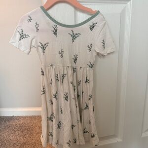 Kyte BABY Cream and Green Kids Dress